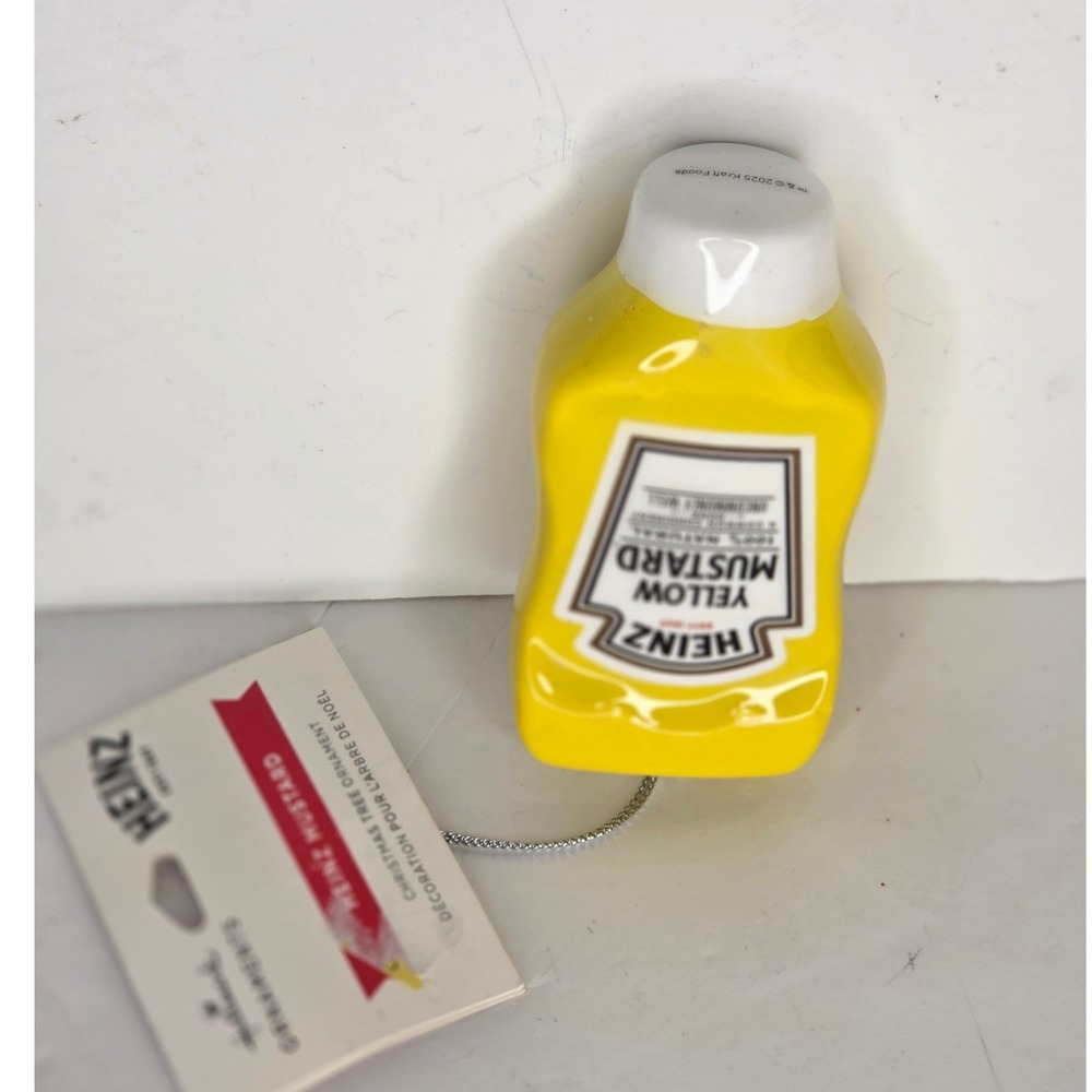 Hallmark Heinz Yellow Mustard Bottle Christmas Tree Ornament New with Tag - Picture 2 of 2